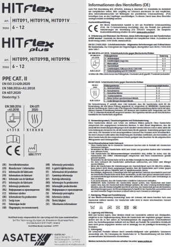 Asatex HIT Flex Feinstrickhandschuh HIT099B